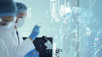 Genetic engineering concept. Medical science. Scientific Laboratory.